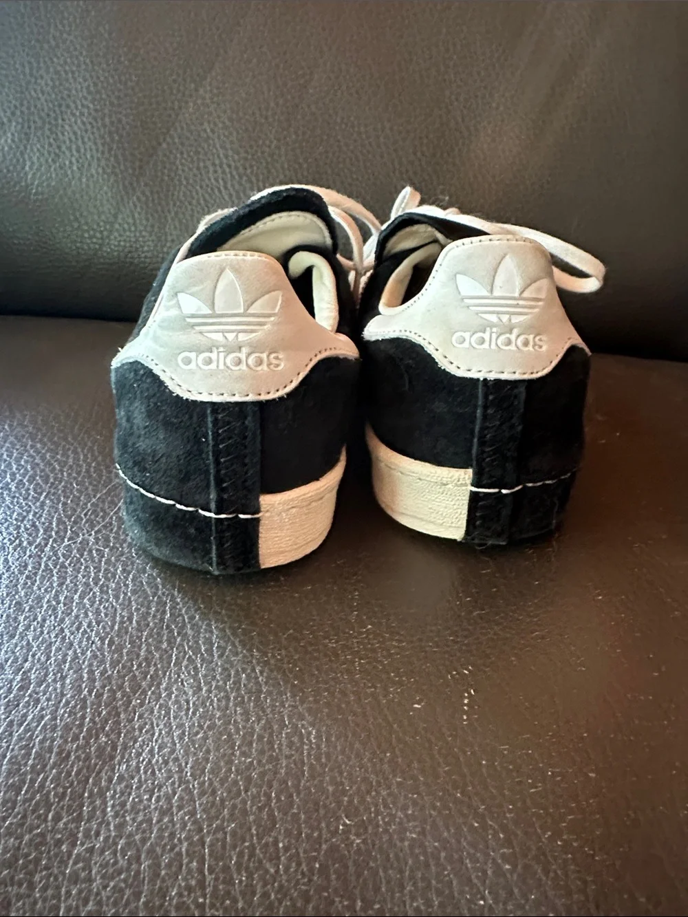 adidas Campus Suede Sneakers in Black and White